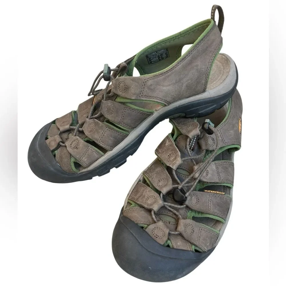 Men's Keen Newport H2 Waterproof Sandals Active Protective Toe Brown Size 12